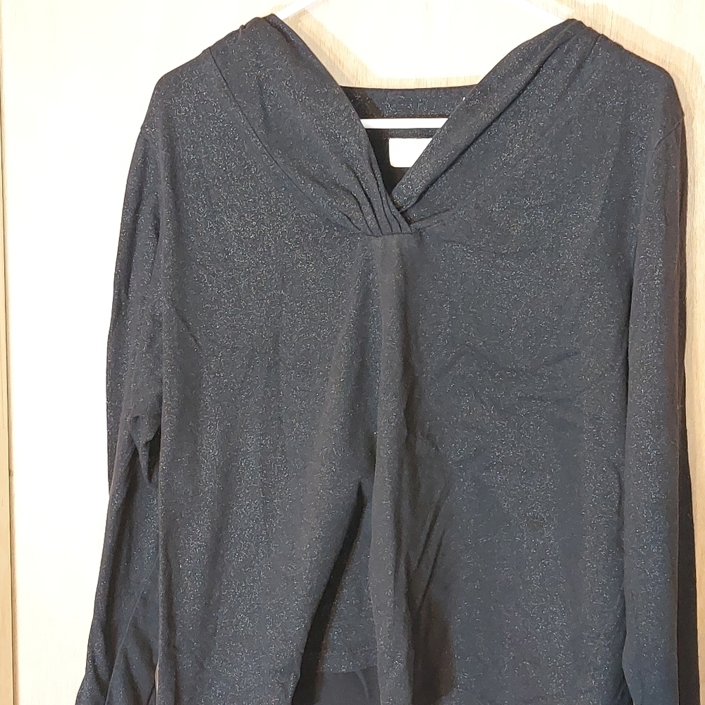 Studio Works Black Glitter Women's Blouse Size 1X